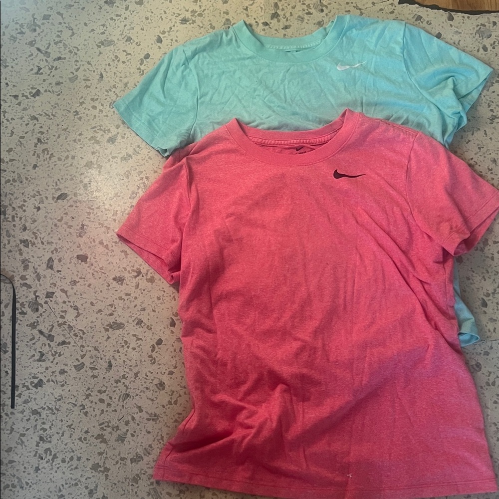 Nike Coral and Aqua T-Shirts